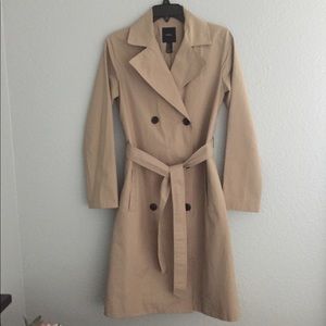 Forever 21 tan trench coat sz S